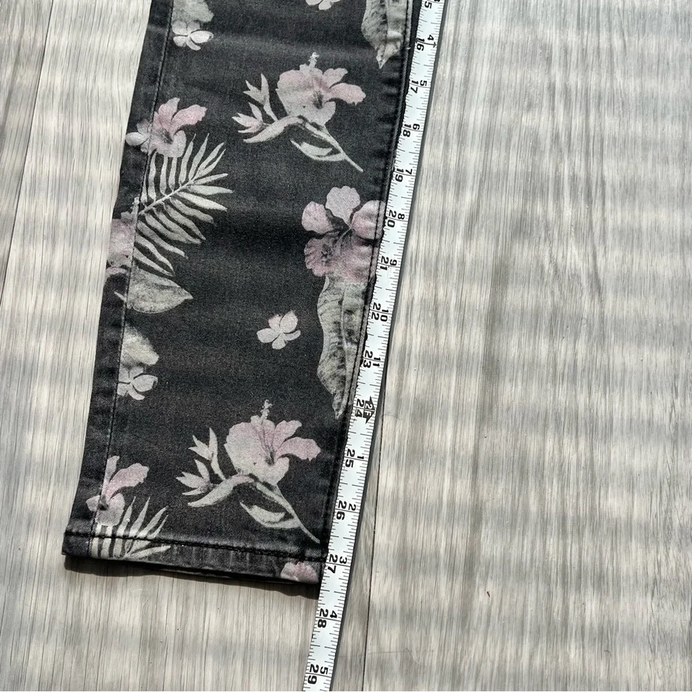 Juicy Couture Floral Print California Jean Women's 24 Black Stretch Scarf
